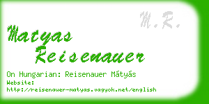 matyas reisenauer business card